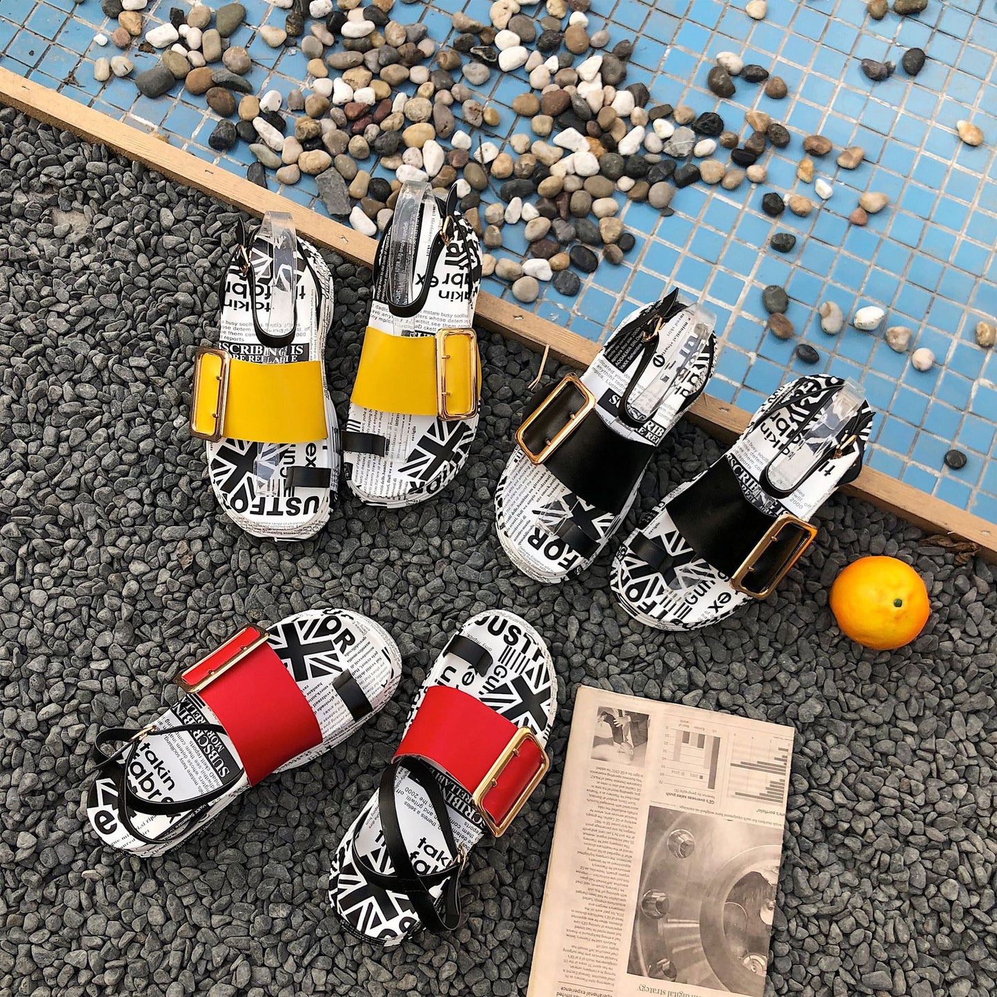 Wide Ankle Buckle Cool Comfortable Summer Sandals For Women