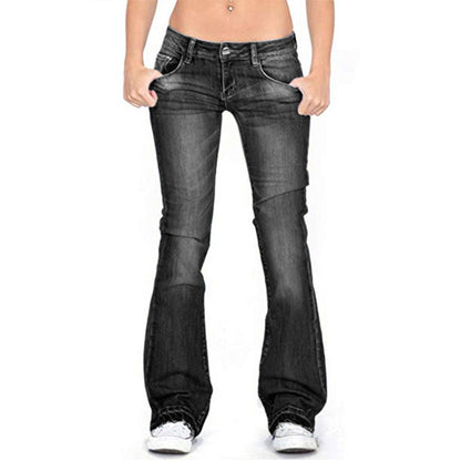 High-Waist Micro Flare Jeans – Stretchy Retro Denim Pants