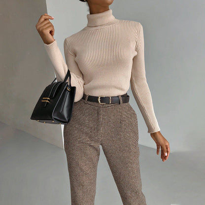 Womens Slim Fit Turtleneck Tight Sweater