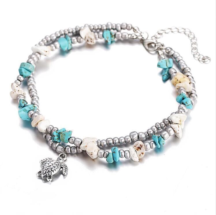 Starfish Beaded Adjustable Ankle Bracelets