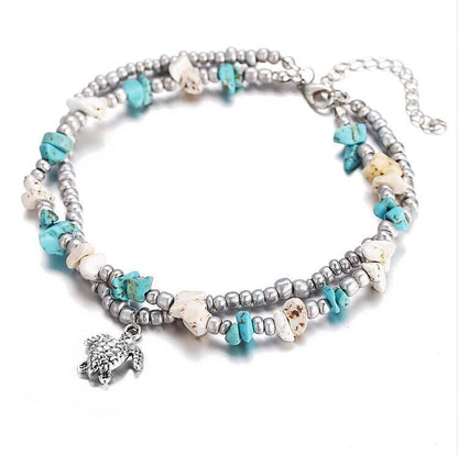 Starfish Beaded Adjustable Ankle Bracelets