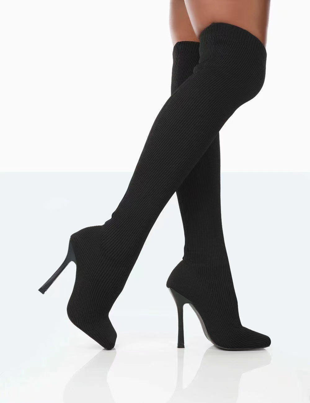 Over-the-Knee Suede Boots for Women | High Fit Sky-High Stiletto Winter Boots