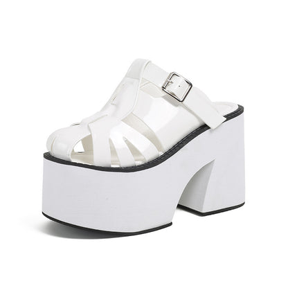 New Season Design High Heel Chunky Platform Women Slippers