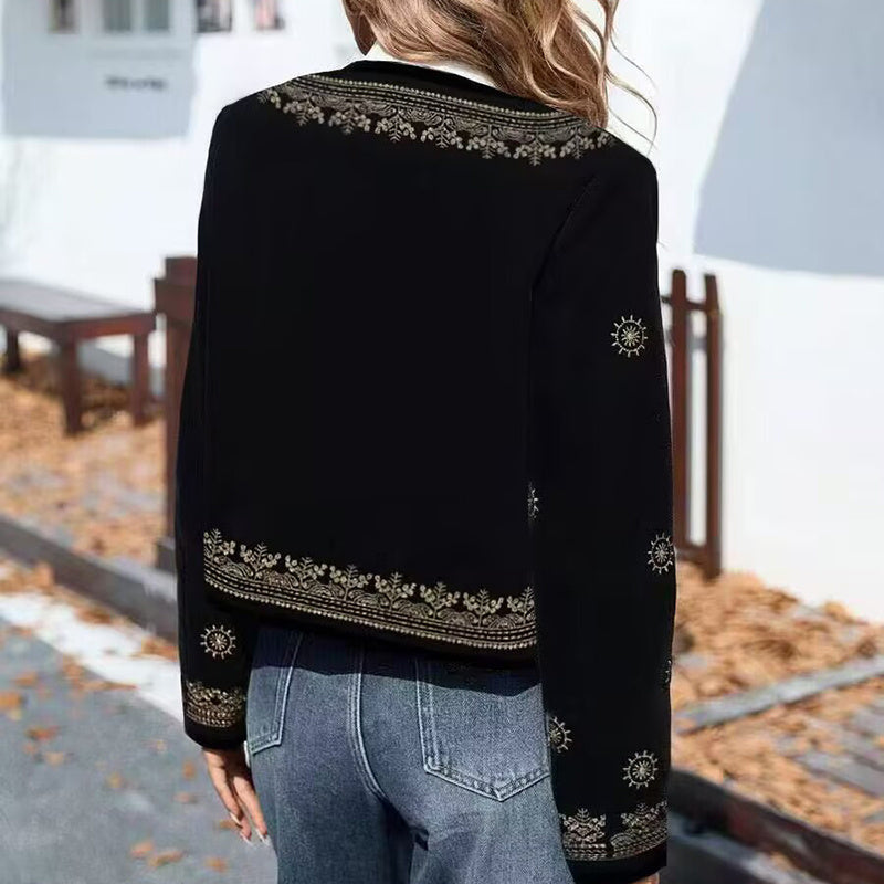 Lightweight Floral Print Casual Long Sleeve Jacket