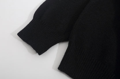 Jacquard Panda Print Cotton Sweater – Cozy & Cute Pullover