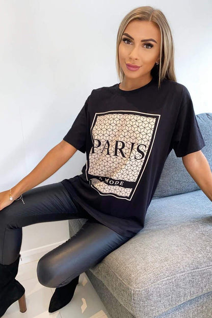 Women Casual Summer Paris T Shirts