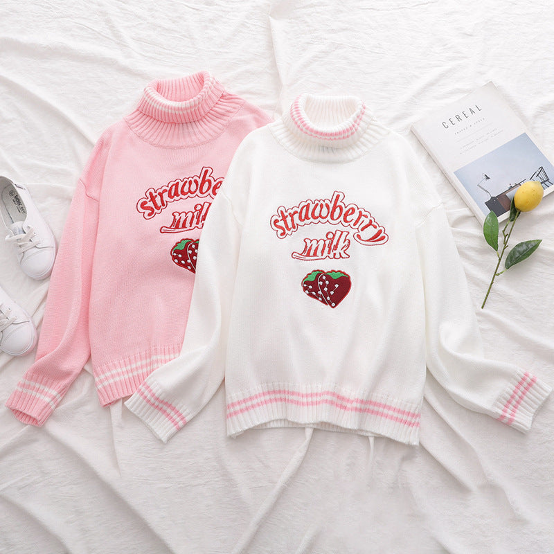 Cute & Casual Comfort Cartoon Cotton College-Style Sweater