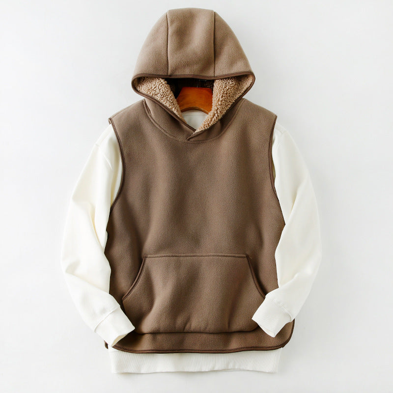 Corduroy Puffer Vest Stylish Sleeveless Jacket For Fall Winter