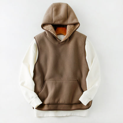 Corduroy Puffer Vest Stylish Sleeveless Jacket For Fall Winter