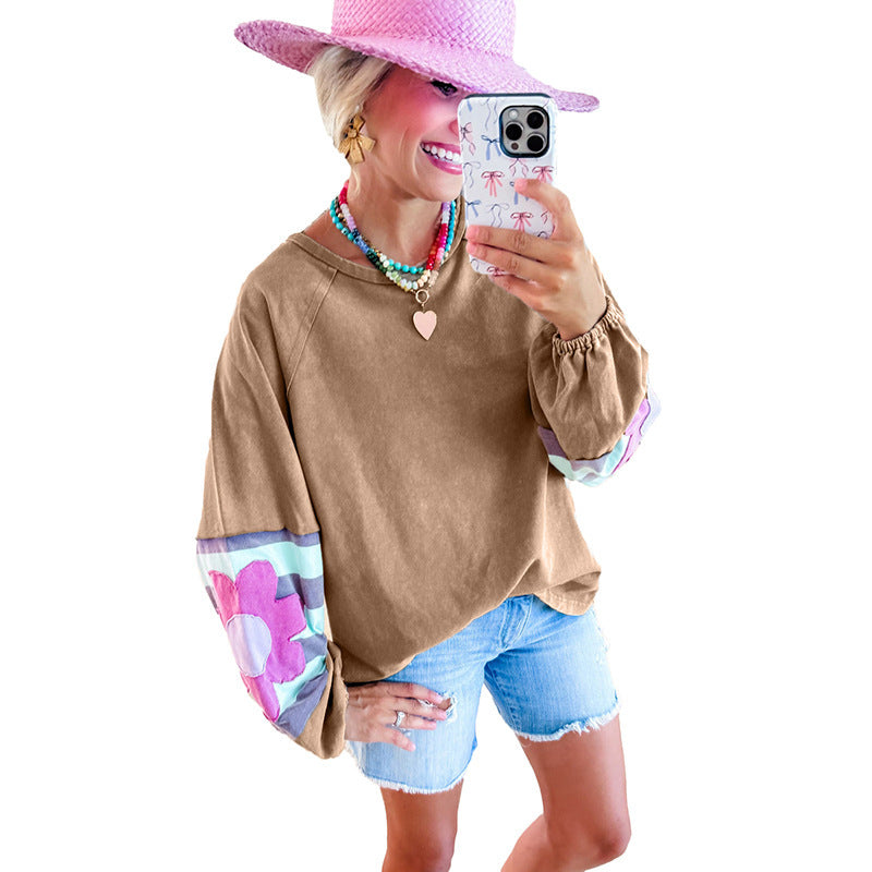 Floral Loose Pullover Sweater – Casual Japanese & Korean Style