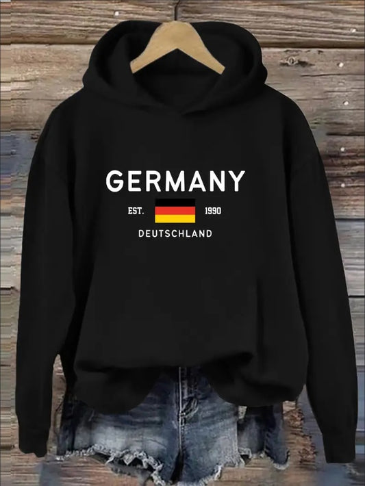 Cozy Germany Print Cool Hoodies – Fall-Ready Comfort in Street Style