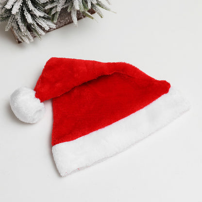 High Quality Santa Claus Hat Red Short Plush For Christmas Cheer