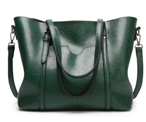 Hand-Painted Leather Handbag Artistic Everyday Use