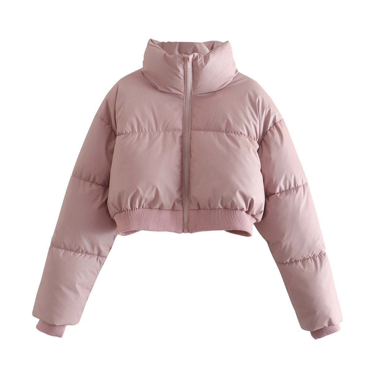Women's Stand Collar Thickened Short Padded Puffer Jackets – Coats Outfits Women & Cozy Winter Style