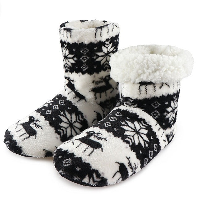 Winter Fur Slippers for Women – Cozy Indoor Holiday Footwear