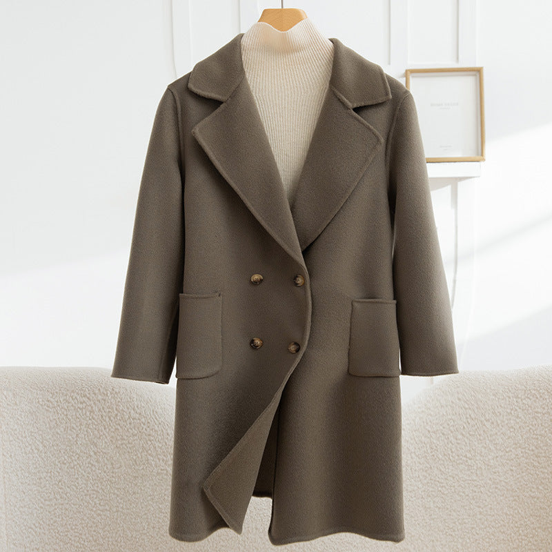 Double Breasted Duck Down Warm Soft Winter Parka Coat For Women