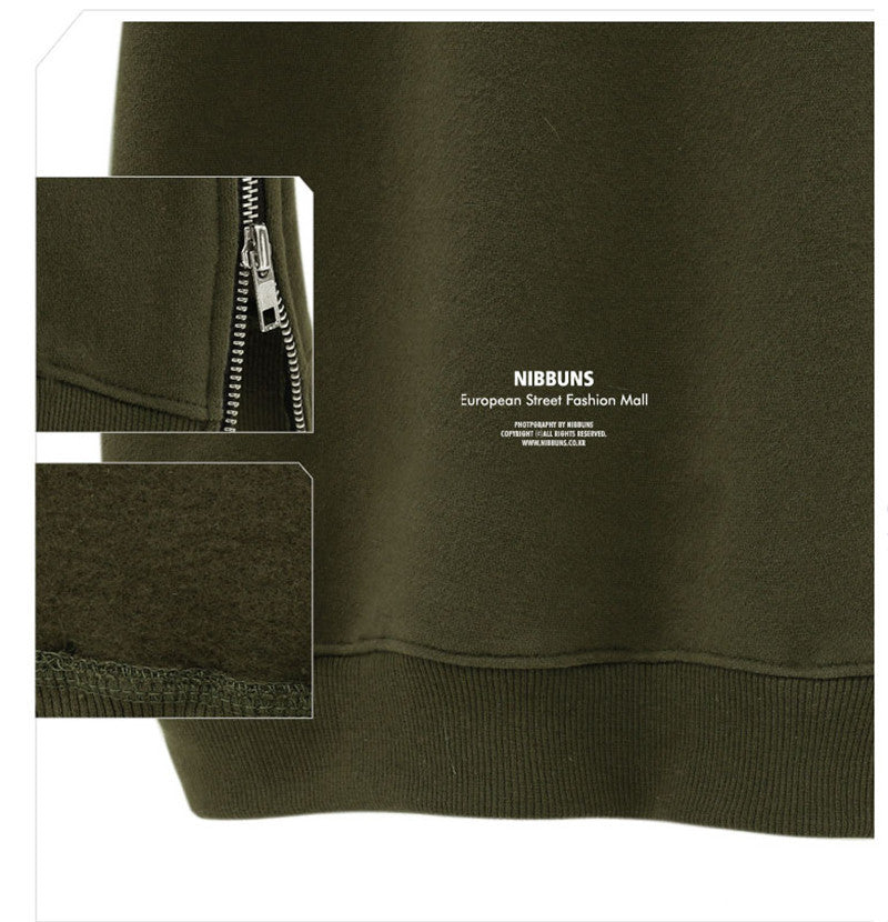 Medium Length Hooded Hoodie with Plush Rabbit Hair – Sweet & Cozy Pullover