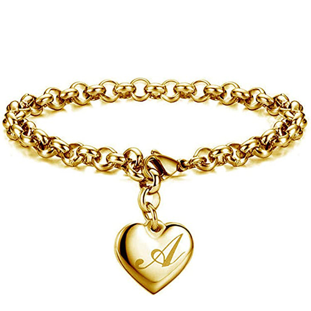 Womens Stainless Steel Gold Silver Link Bracelet