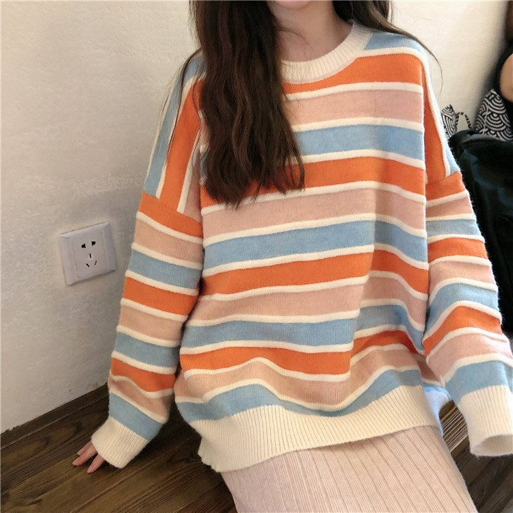 New Multi Color Striped Winter Sweaters