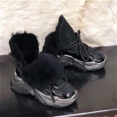 Korean-Inspired Winter Snow Boots for Women – Stylish High-Heel Waterproof Footwear