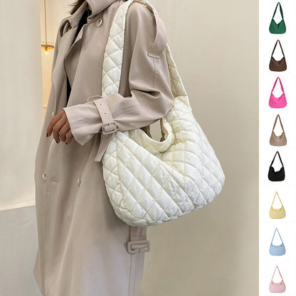 Winter Quilted Crossbody Bag Down Cloth Compact Soft