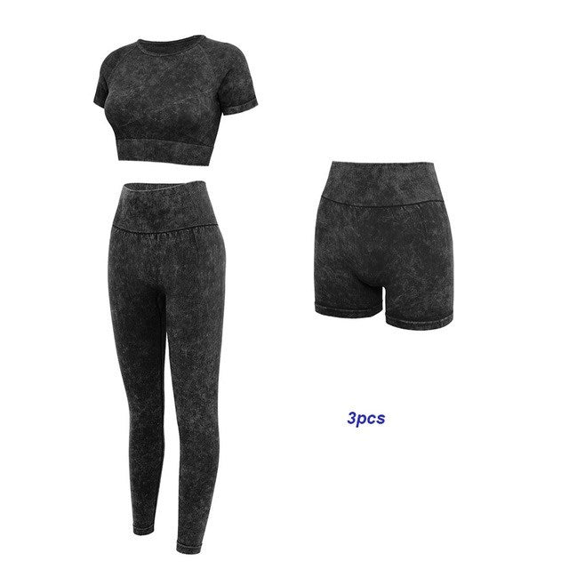 Seamless Cotton Yoga Two-Piece Outfit Set | Comfortable Activewear Style 2025