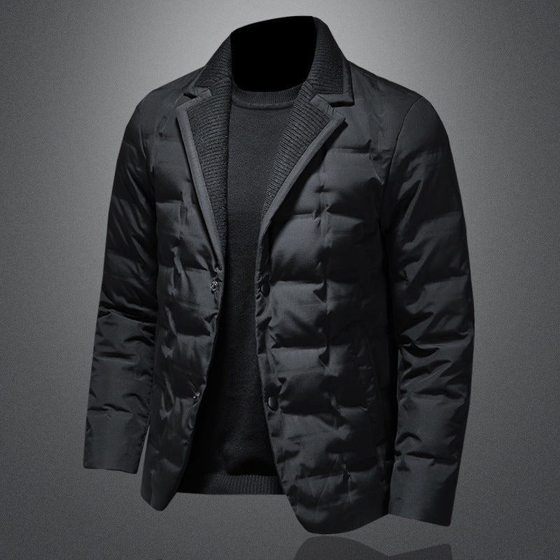 Winter Woolen Jacket For Men Thick And Stylish Autumn Outerwear With Patch Pockets