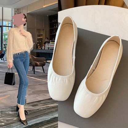 Women's Thick Heel Shoes | Shallow Mouth Square Toe Casual Heels