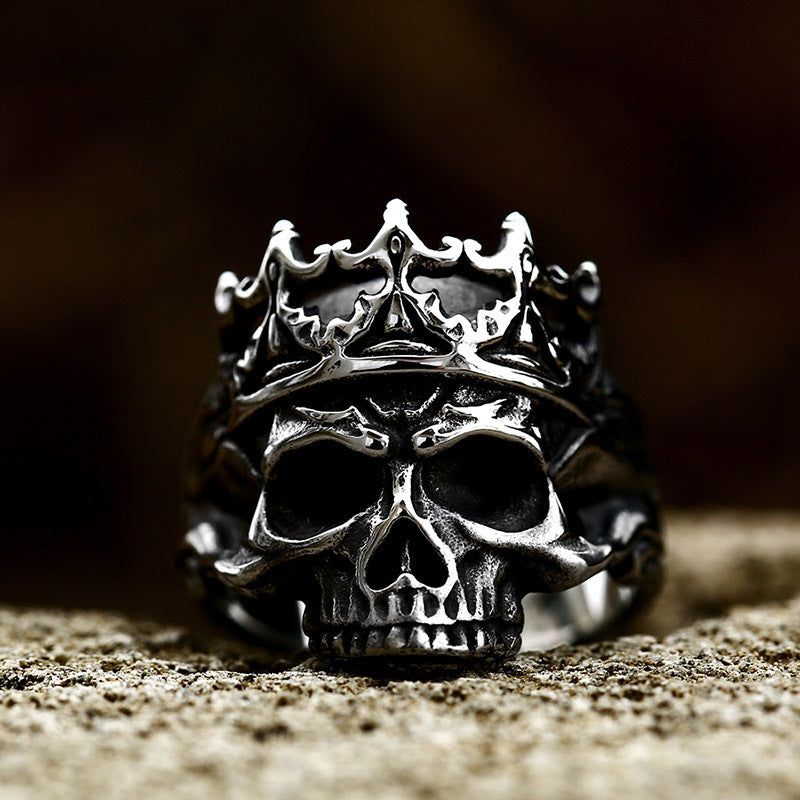 Bright Heavy Skull Stainless Steel Creative Ring