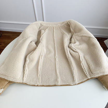 Soft Lamb Suede-Inspired Oversized Coat – Coats Outfits Women & Cozy Chic Style