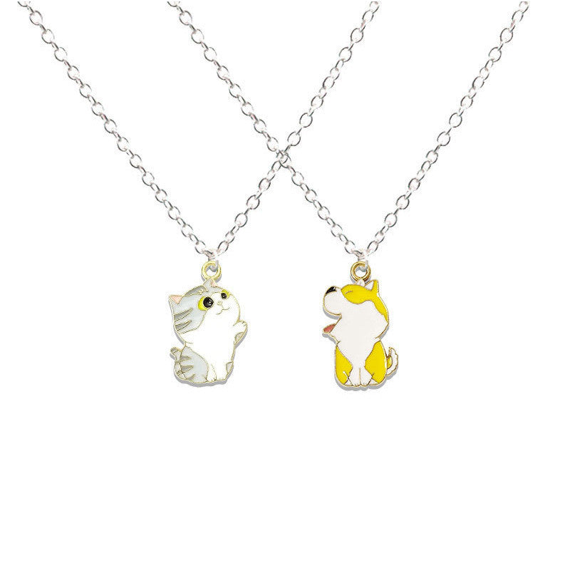 My Sweet Cat Dog Kitten Puppy Shaped Pendant Necklaces
