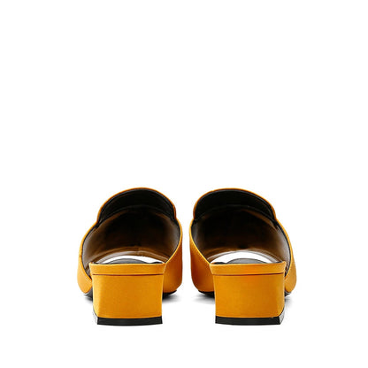 Square Rhinestones Decor Low Heel Women Summer Slippers