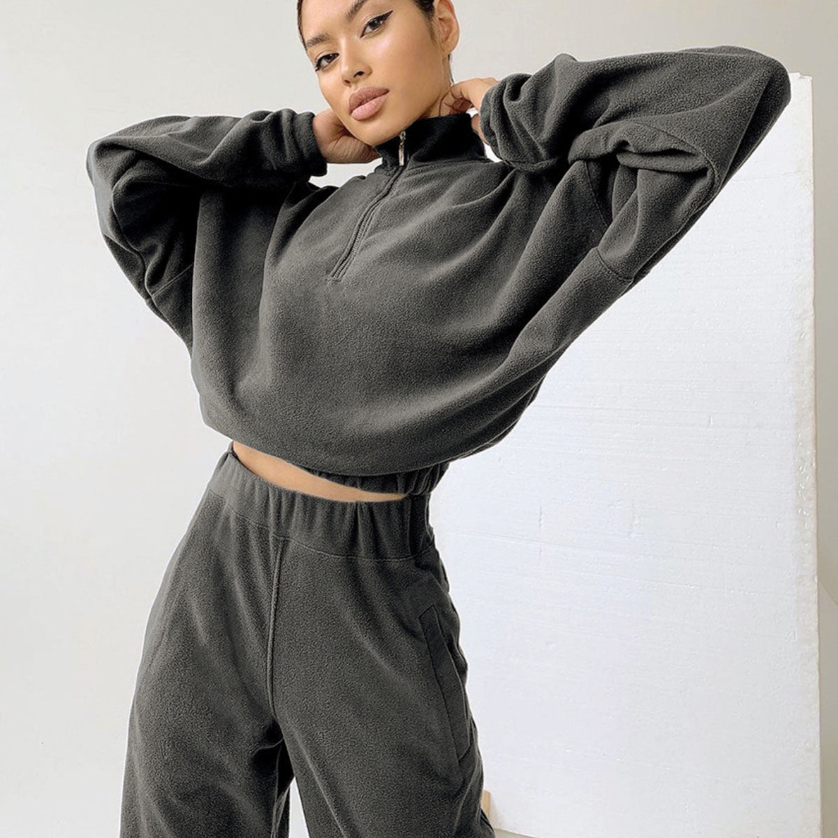 Hooded Casual Sweatshirt & Pants Two-Piece Outfit Set | Cozy Style 2025 Aesthetic