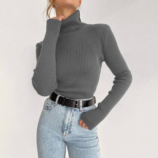 Womens Slim Fit Turtleneck Tight Sweater