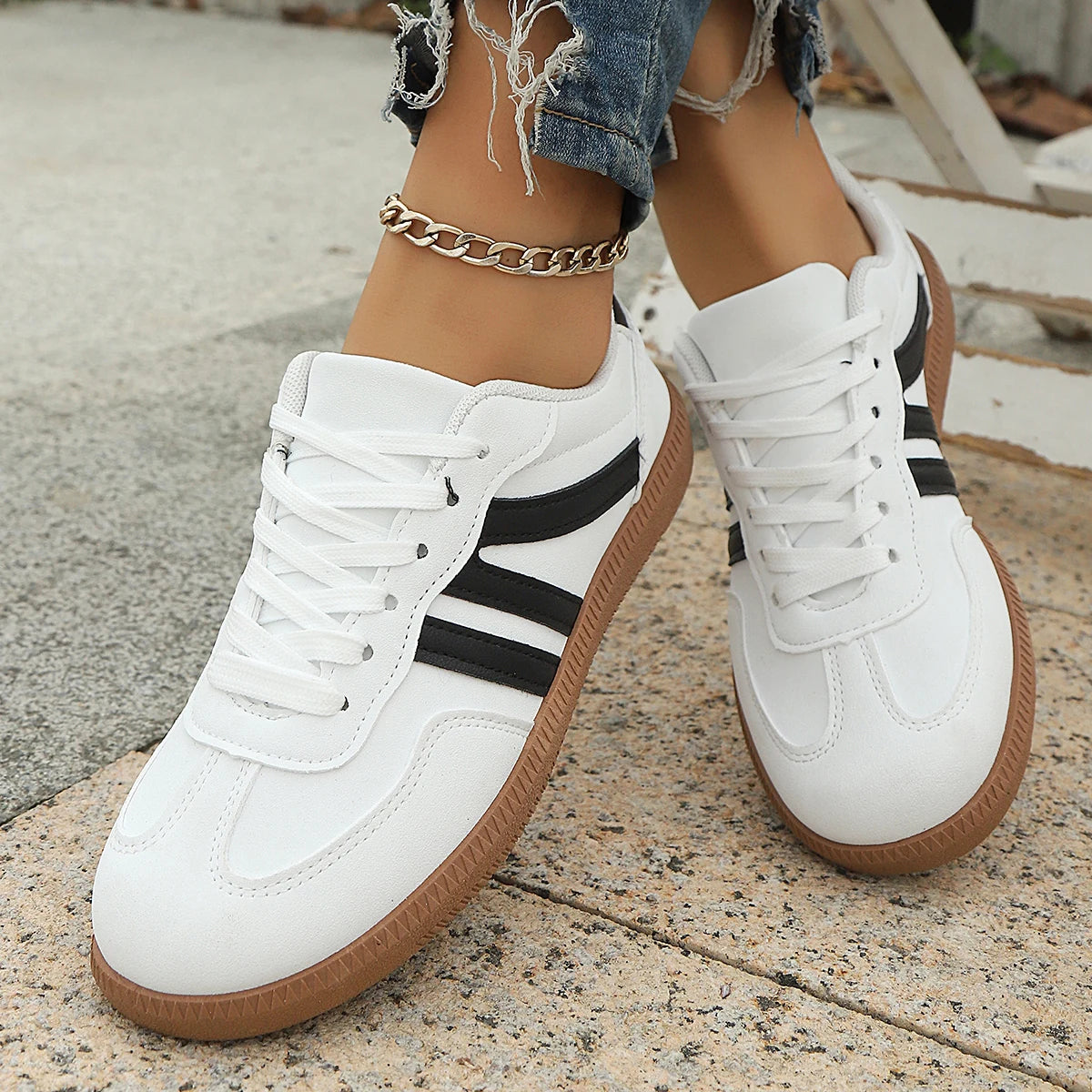 Casual Lace Up Style Womens Summer Shoes