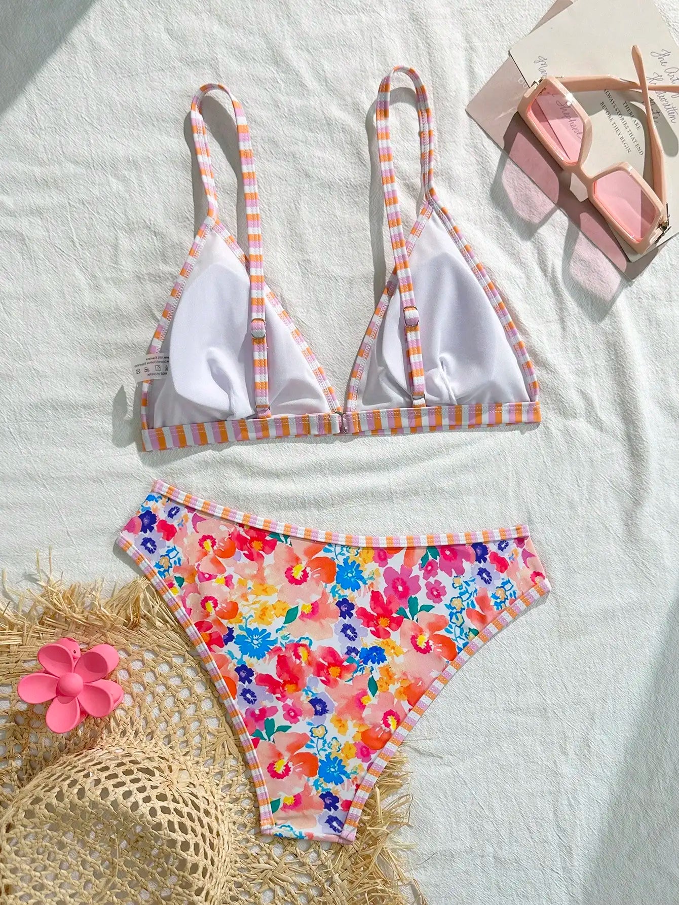 Summer Energy Floral Print Sexy Brazilian Bikini Set