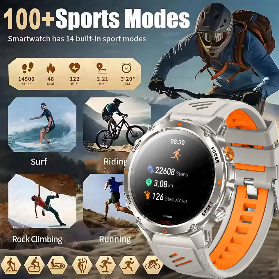 Running Swimming Altimeter Barometer Compass Multi Functional Waterproof Smartwatches
