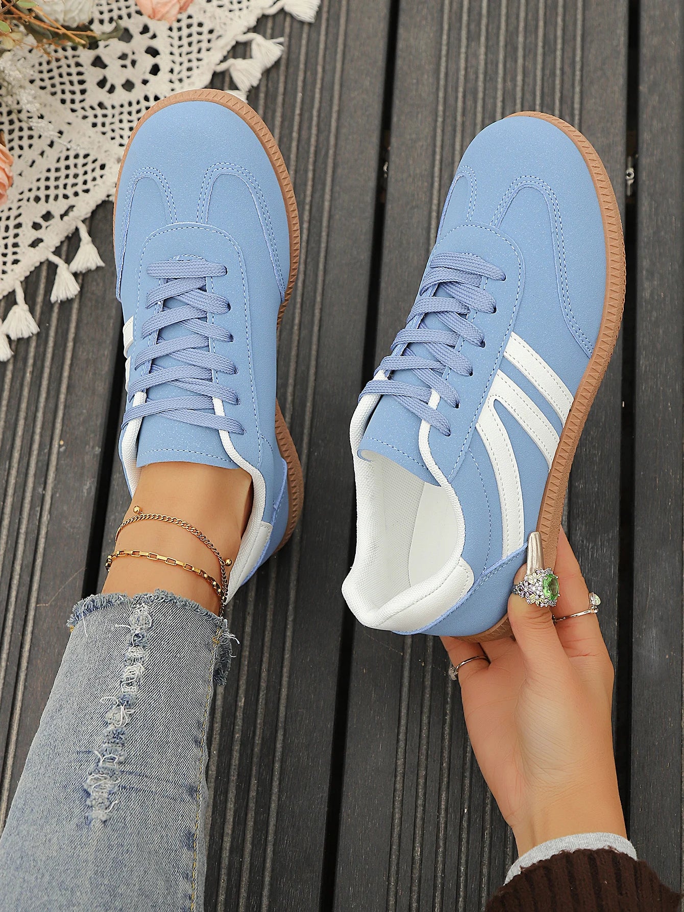 Casual Lace Up Style Womens Summer Shoes
