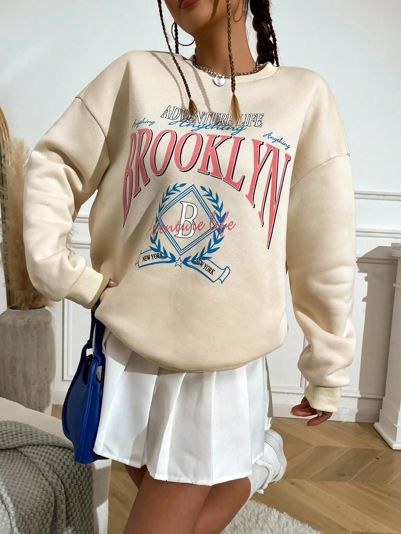 Adventure Life Brooklyn New York Printed Women Sweatshirt