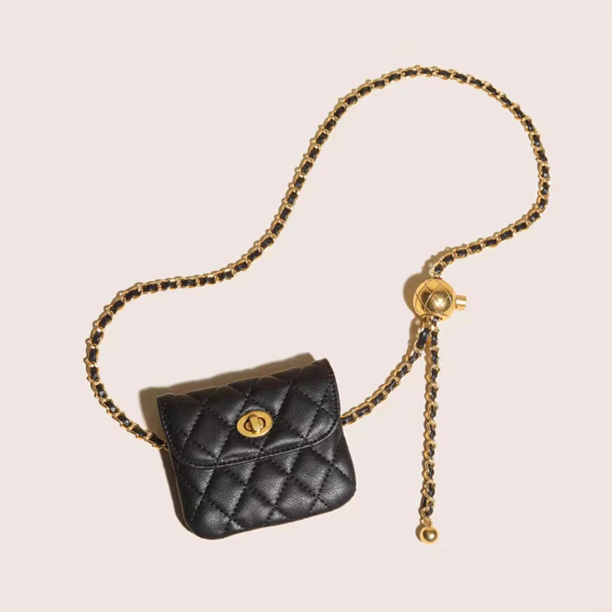 Womens Leather Gold Chain Casual Handbags