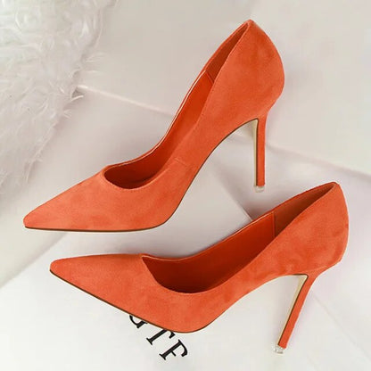 Elegant Pure Colors Pointed Women Pumps Shoes