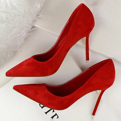 Elegant Pure Colors Pointed Women Pumps Shoes