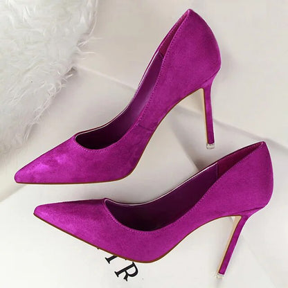 Elegant Pure Colors Pointed Women Pumps Shoes