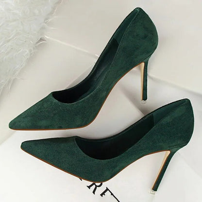 Elegant Pure Colors Pointed Women Pumps Shoes