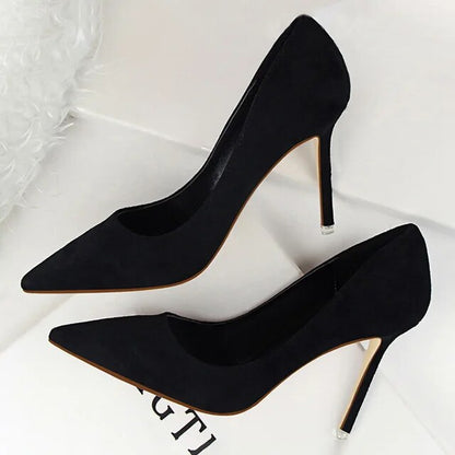 Elegant Pure Colors Pointed Women Pumps Shoes