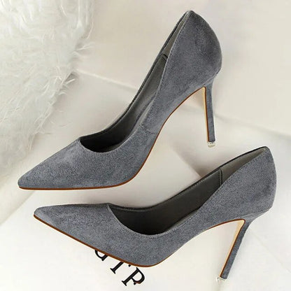 Elegant Pure Colors Pointed Women Pumps Shoes