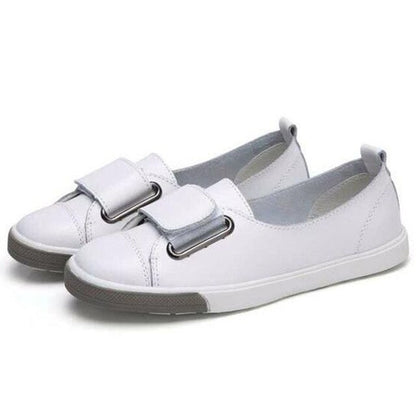 Summer Style White Black Genuine Leather Shoes