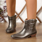 Luxury Silver Design Mid Heel Winter Women Boots