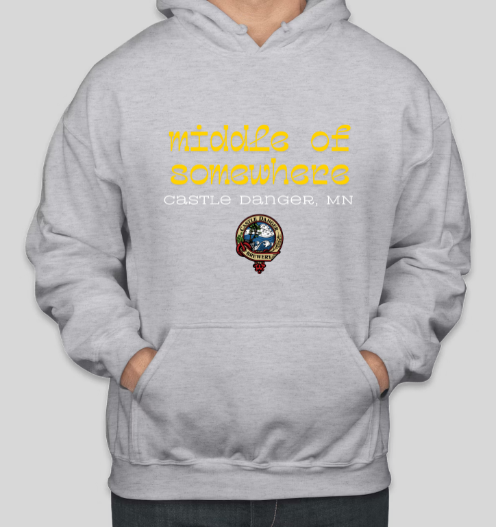 Middle of Somewhere Minnesota Slogan Printed Hoodies