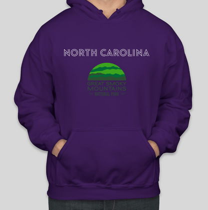 North Carolina Great Smoky Mountains Printed COTTON Hoodies